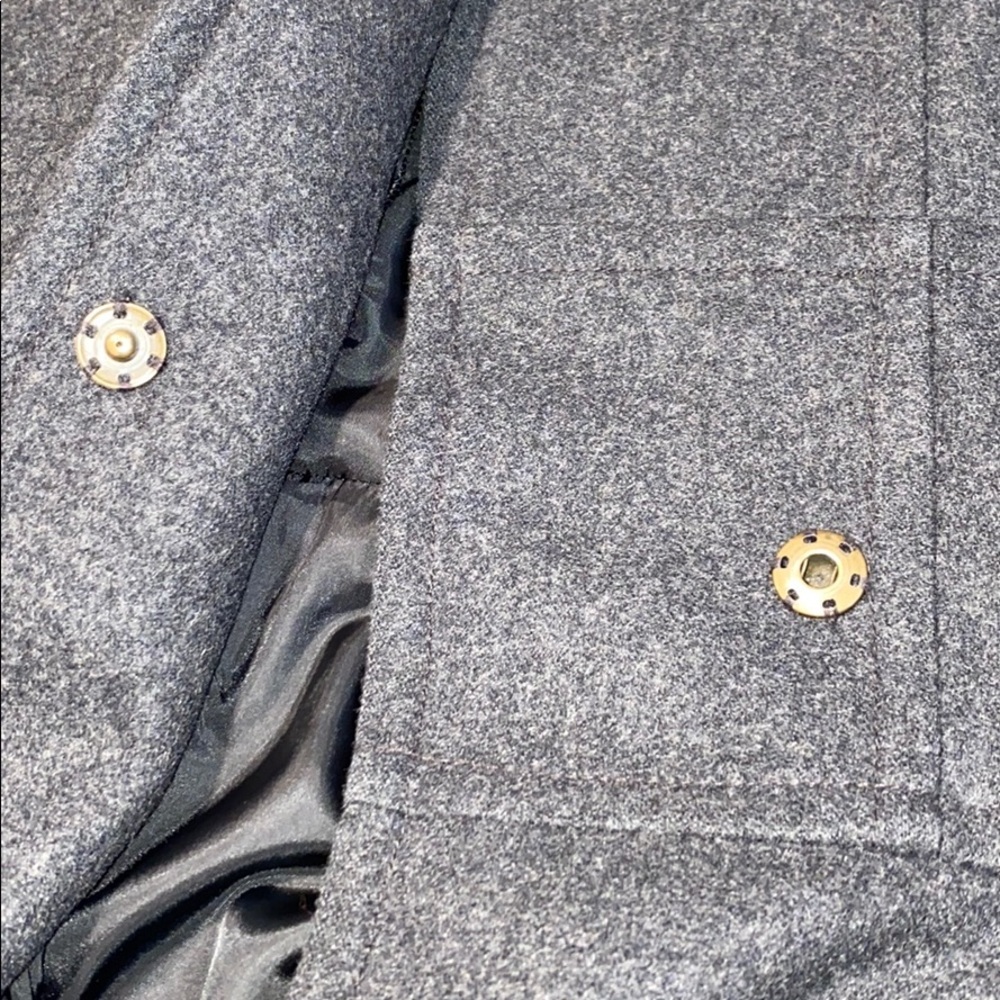 EUC Gray Wool pleated Coat - Picture 8 of 13